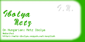 ibolya metz business card